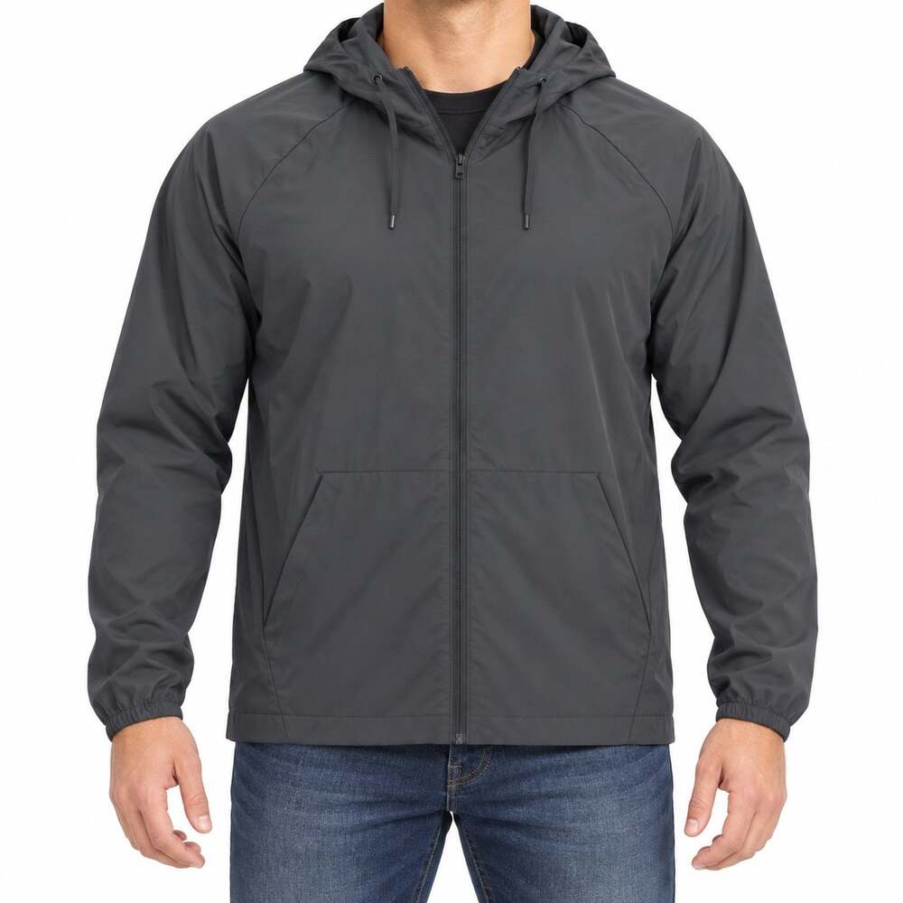 Nike Dri-FIT Jacket Mens Large Gray Hooded Full Zip Windbreaker FQ4761-060